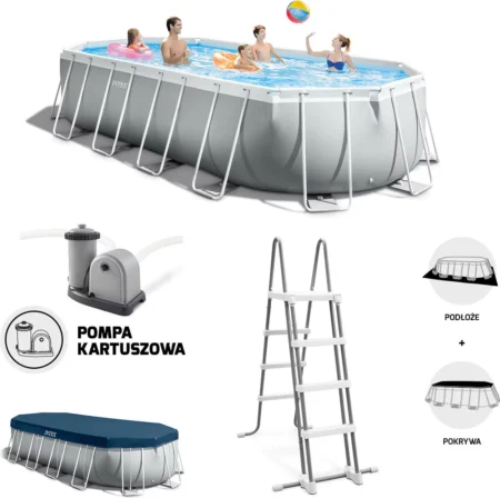 Basen stelażowy Prism Oval Frame 610x305x122cm Intex