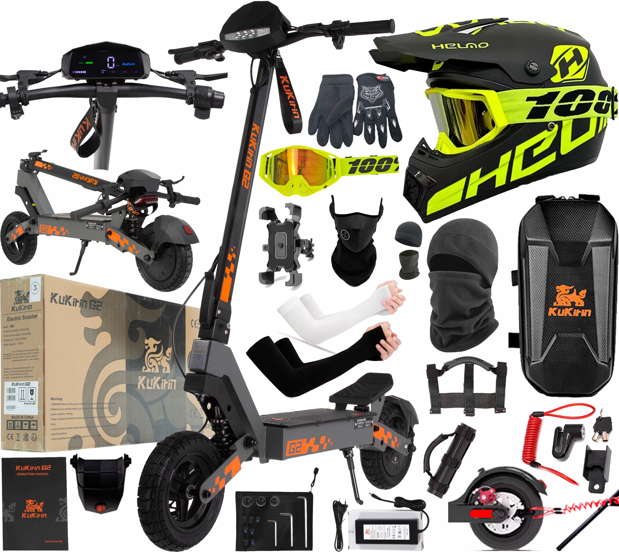 KuKirin G2 Składany 1200W 48V 15Ah 45KM/H 55KM 10"