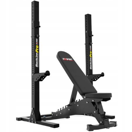 PÓŁPROFESJONALNY Zestaw ŁAWKA + RACK Stojaki do ćwiczeń KSG006