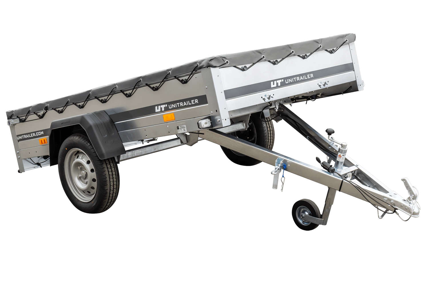 Przyczepka jednoosiowa 230x125 UNITRAILER GARDEN 230 KIPP ze stelażem H-0