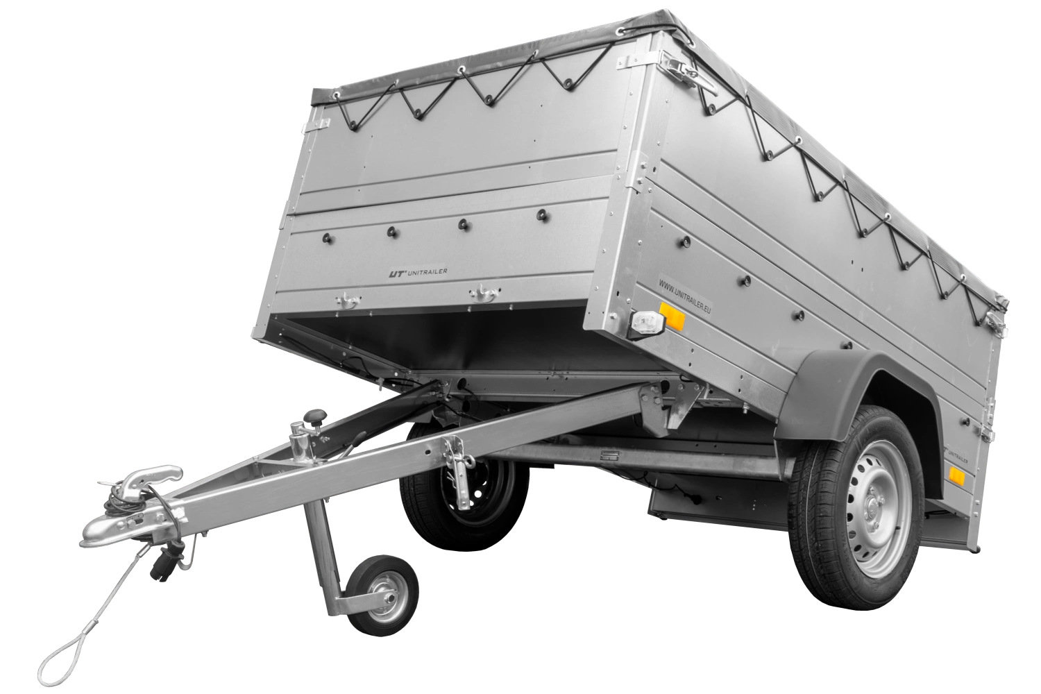 Przyczepka lekka 200x125 UNITRAILER GARDEN 201 KIPP z burtami BIS