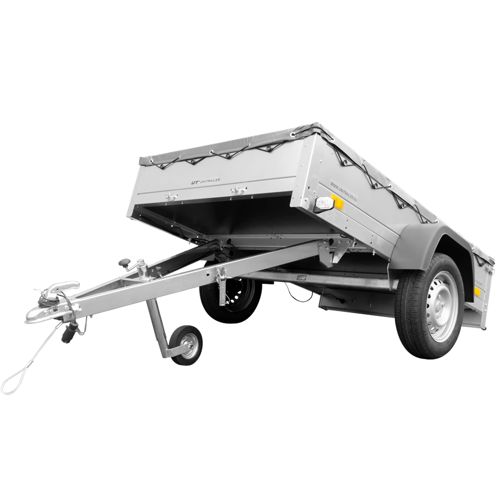 Przyczepka lekka 200x125 UNITRAILER GARDEN 201 KIPP z plandeką szarą