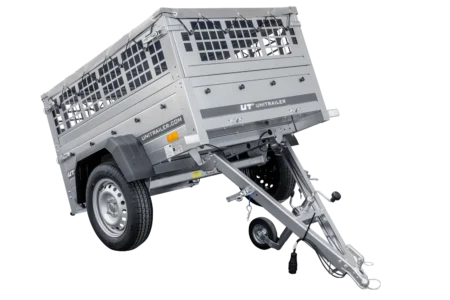 Przyczepka samochodowa 150x106 UNITRAILER GARDEN 150 KIPP z burtami siatkowymi