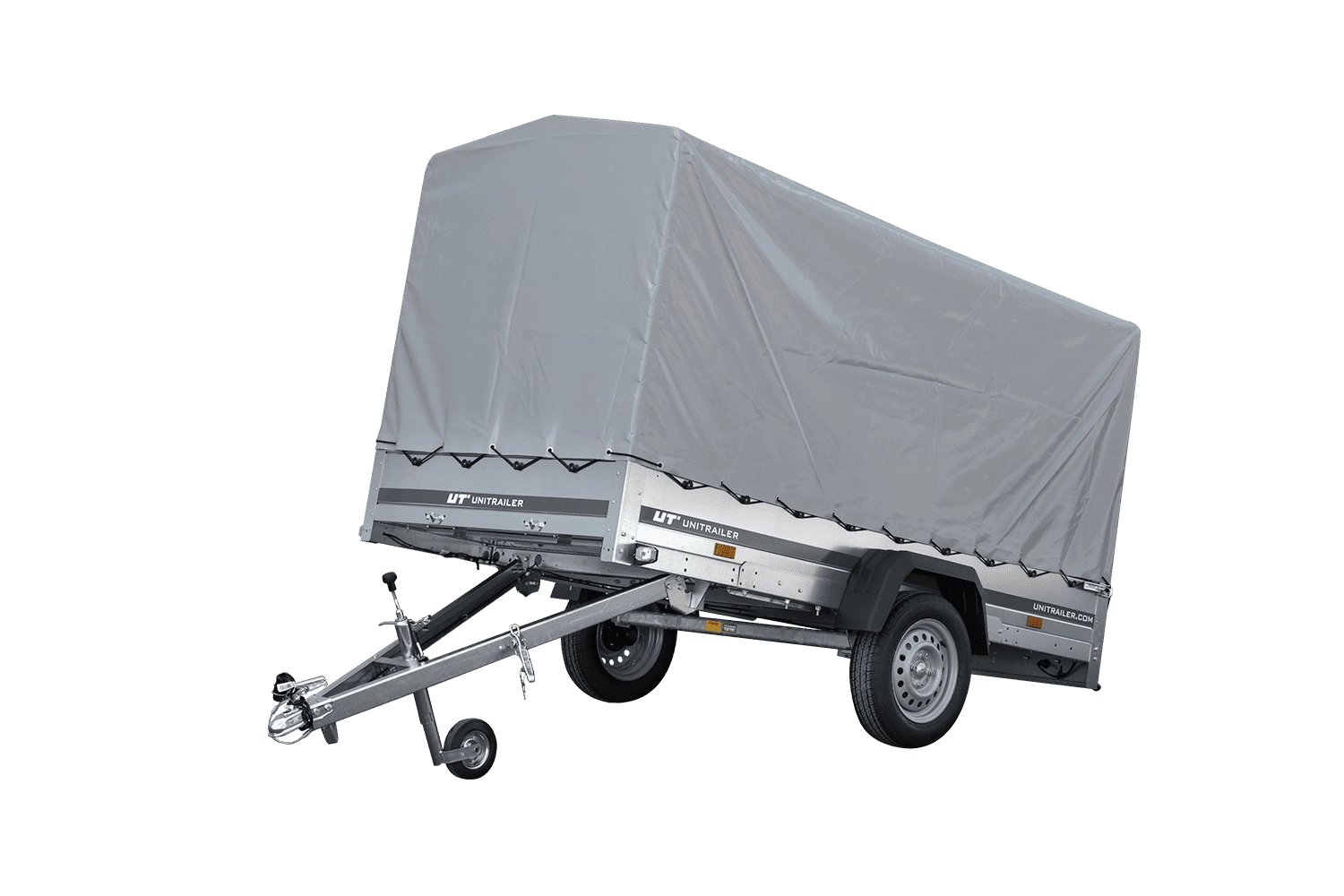 Przyczepka samochodowa 264x125 UNITRAILER GARDEN 264 KIPP ze stelażem H-1100