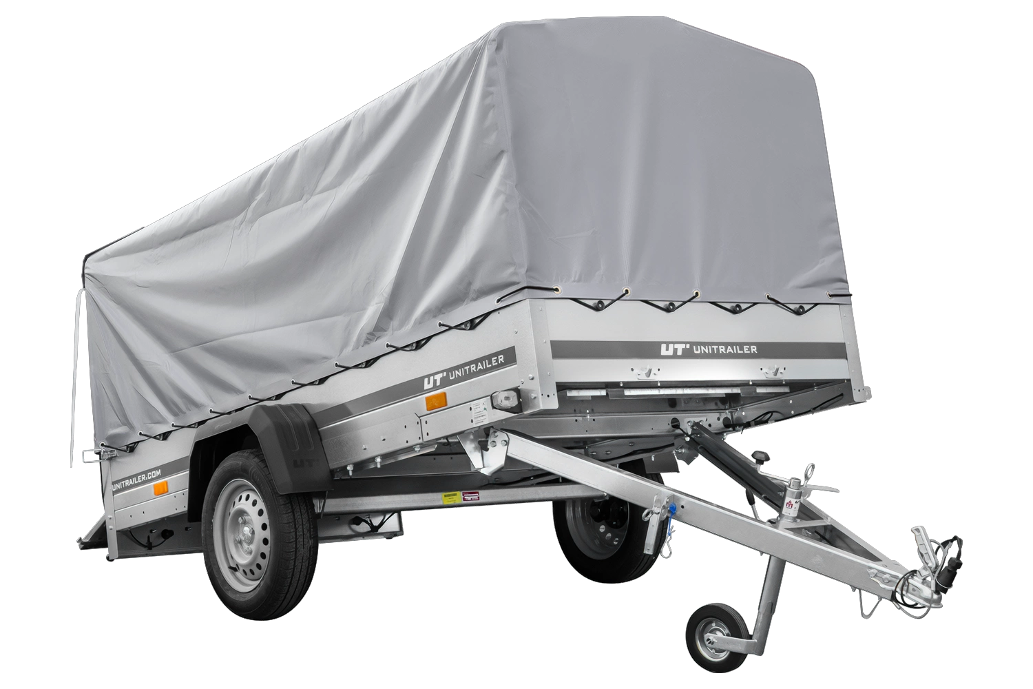 Przyczepka samochodowa 264x125 UNITRAILER GARDEN 264 KIPP ze stelażem H-800