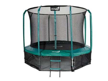 Trampolina Ogrodowa Jumpi 374cm/12FT Maxy Comfort Zielona