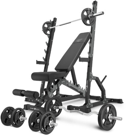 Zestaw MS24 2.0 83kg ławka stojaki obciążenia