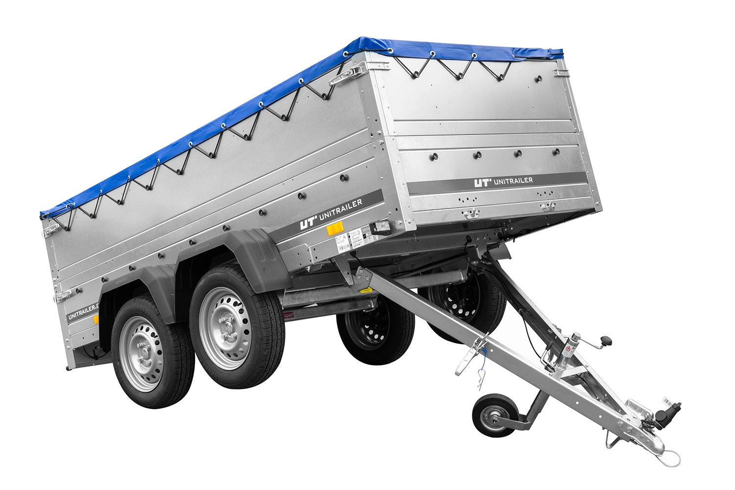 Przyczepka dwuosiowa 264x125 UNITRAILER GARDEN 264/2 KIPP z burtami BIS