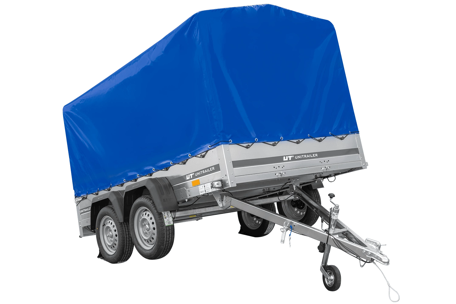 Przyczepka dwuosiowa 264x150 UNITRAILER GARDEN 265/2 KIPP ze stelażem H-1100