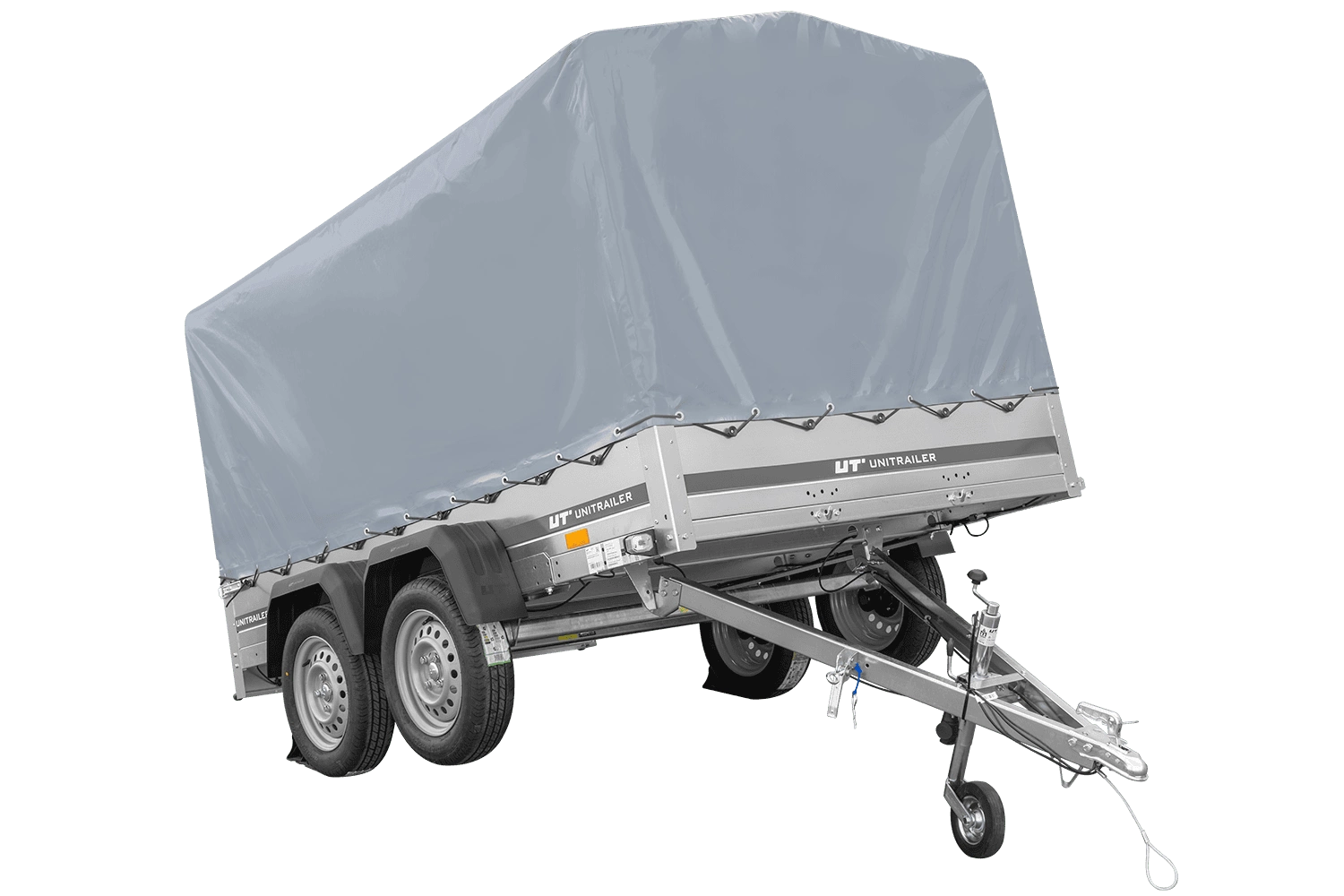 Przyczepka dwuosiowa 264x150 UNITRAILER GARDEN 265/2 KIPP ze stelażem H-1100