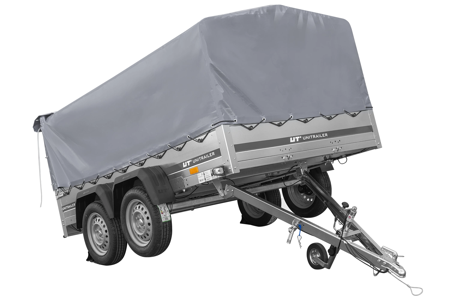 Przyczepka dwuosiowa 264x150 UNITRAILER GARDEN 265/2 KIPP ze stelażem H-800