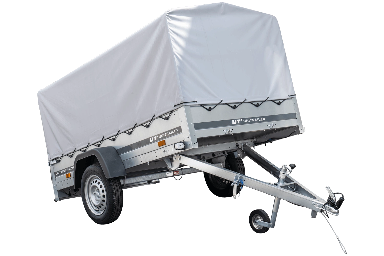 Przyczepka jednoosiowa 230x125 UNITRAILER GARDEN 230 KIPP ze stelażem H-800
