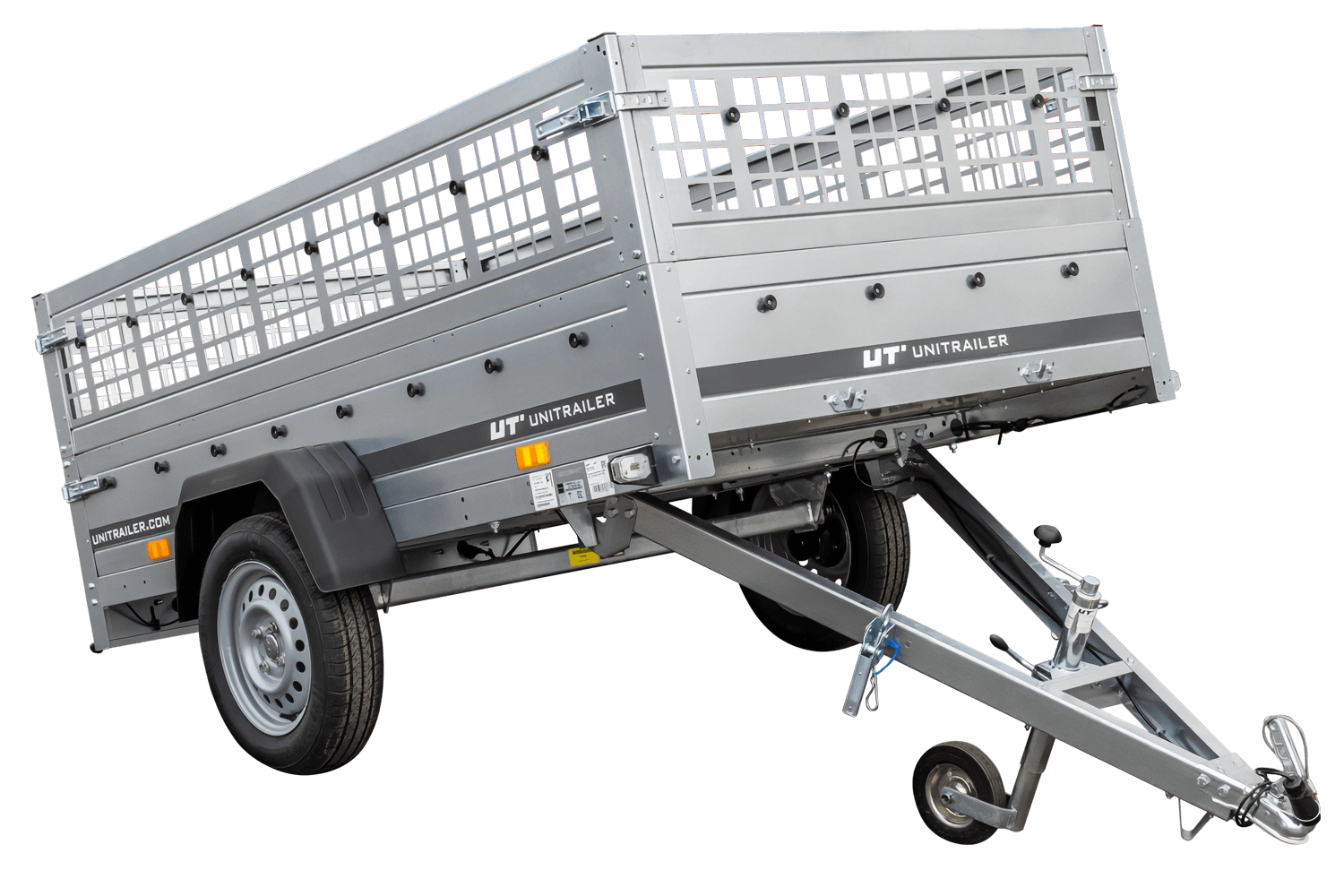 Przyczepka lekka 230x125 UNITRAILER GARDEN 230 KIPP z burtami siatkowymi